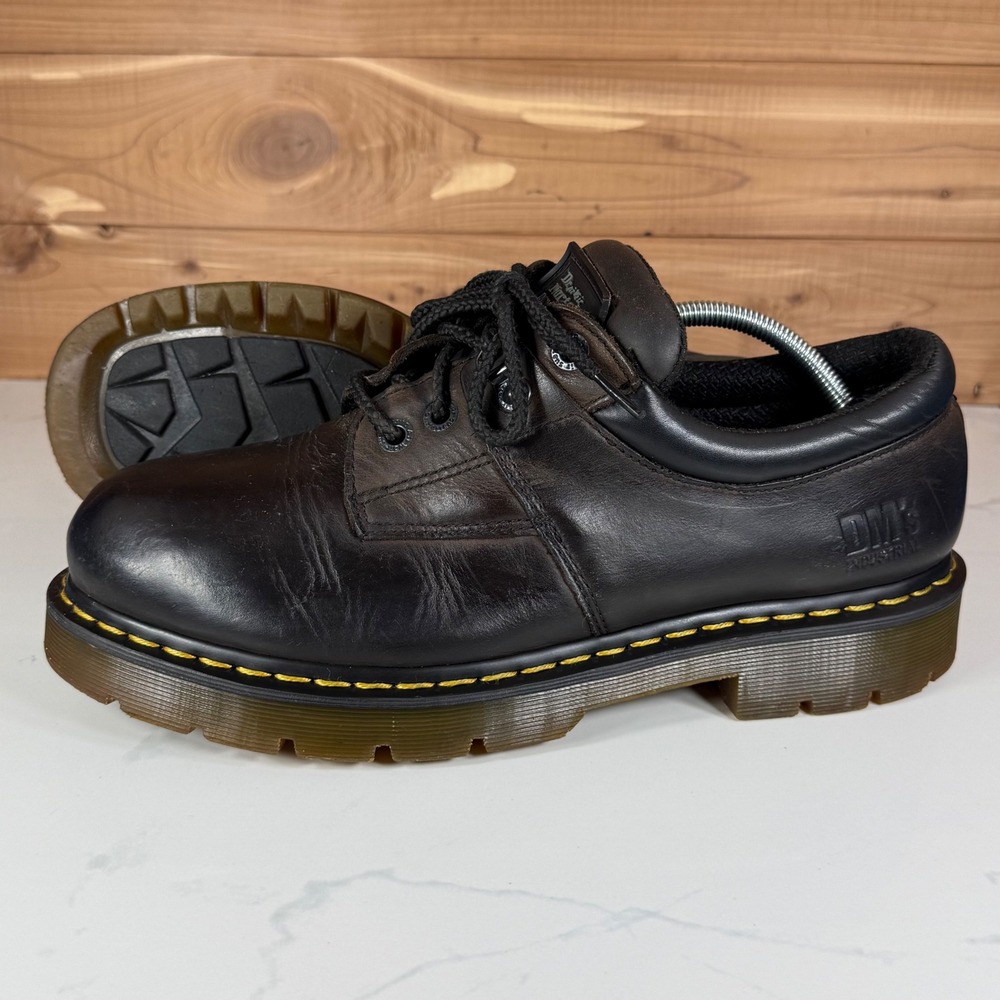 Dr. Martens Industrial Brown Leather Work Shoes 8933 Slip Resistant Mens 12 VTG